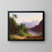 Vue sur le lac Zell avec le Steinernes Meer et le château de Prielau en arrière-plan - Josef Schwemminger — framed artwork on a wall