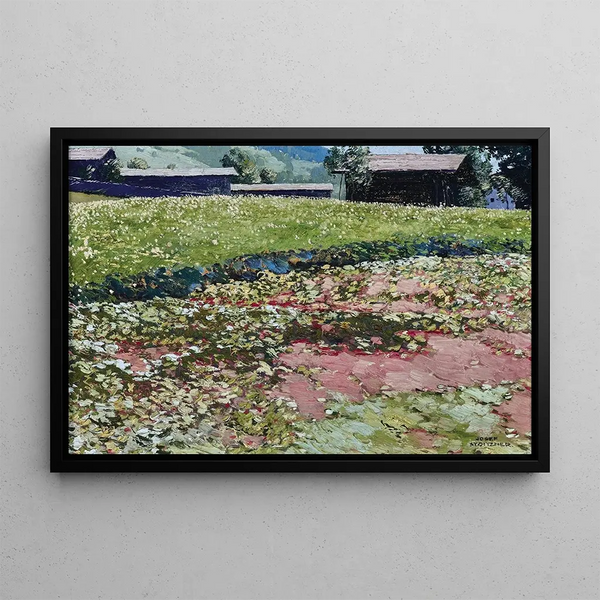 Prairie de Senninger 2 - Josef Stoitzner — framed artwork on a wall