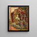 A rustic flower garden - Josef Straka — framed artwork on a wall