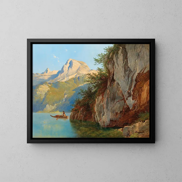 View from the Pfaffengfll - Josef Thoma — framed artwork on a wall