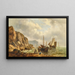 French Fishermen - Josef Thoma — framed artwork on a wall