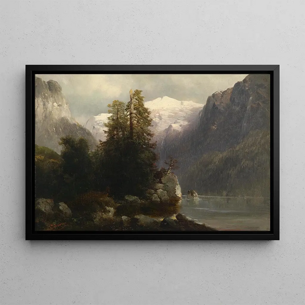 Gosausee Painting - Josef Thoma — framed artwork on a wall