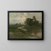 Night landscape with a stream - Josef Ullmann — framed artwork on a wall