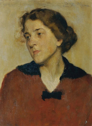 Josef Wawra - Frauenbildnis mit rotem Pullover.webp