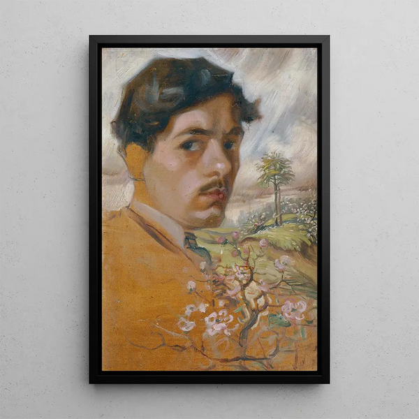 Self-portrait - Josef Wawra — framed artwork on a wall