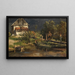 At the edge of the pond with lime kiln - Josef Wenglein — framed artwork on a wall