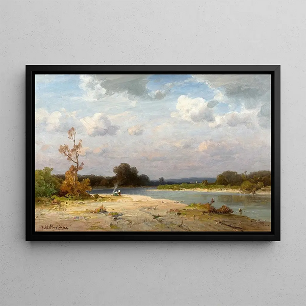 on the Isar - Josef Willroider — framed artwork on a wall