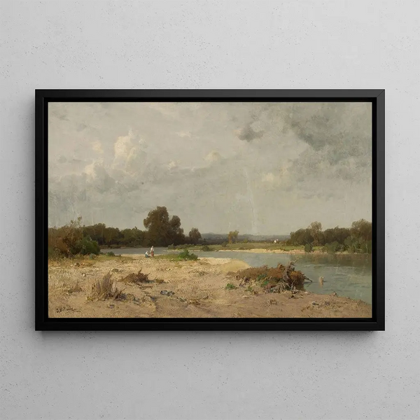 Landscape by the Water's Edge - Josef Willroider — framed artwork on a wall