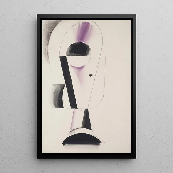 Study of Head - Josef Čapek — framed artwork on a wall