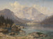 the Lake Langbath with the Imperial Hunting Lodge - Josef von Schlägl — artwork view