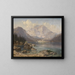 the Lake Langbath with the Imperial Hunting Lodge - Josef von Schlägl — framed artwork on a wall