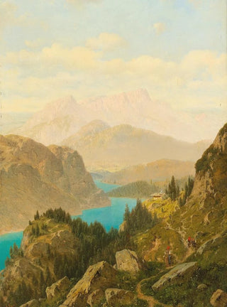 Josef von Schlgl - View of the Knigssee and the Untersberg.webp