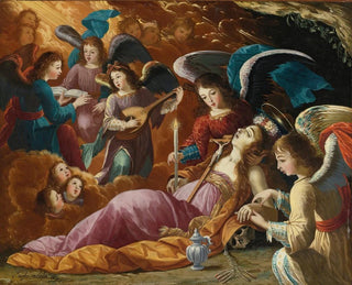 La Madeleine pénitente réconfortée par des anges - Josefa de Ayala e Cabrera — artwork view