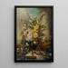 Large vase with flowers - Josep Mirabent — framed artwork on a wall