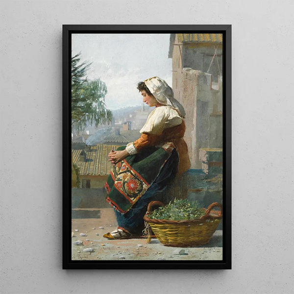 An Italian Beauty - Josep Tapir Bar — framed artwork on a wall