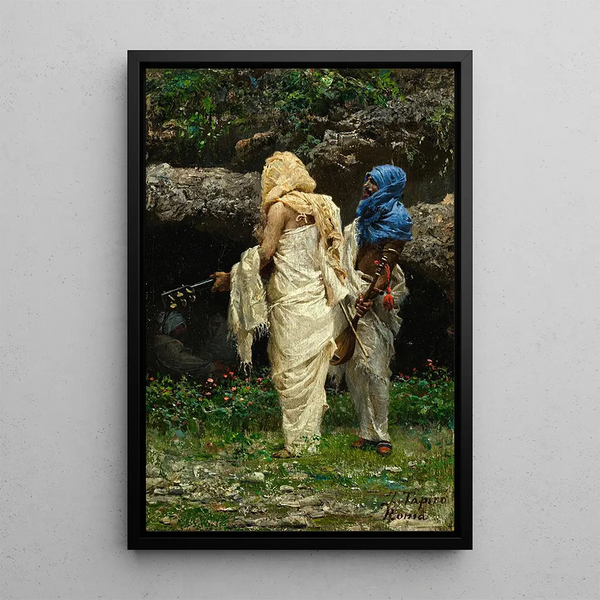 The Musicians - Josep Tapir Bar — framed artwork on a wall