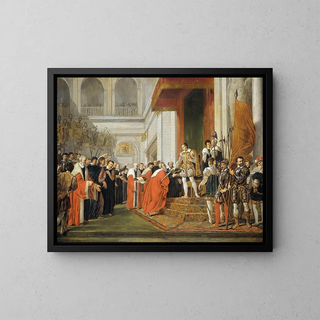 L'Union d'Utrecht - Joseph Denis Odevaere — framed artwork on a wall