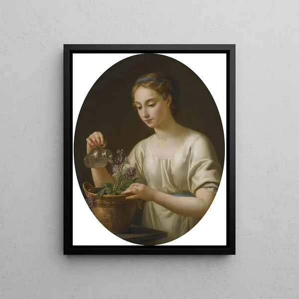 La Jeune Athénienne - Joseph Marie Vien — framed artwork on a wall