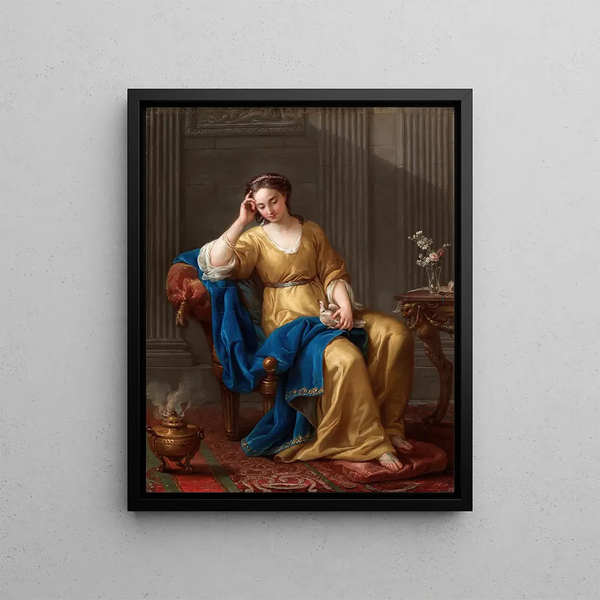Sweet Melancholy - Joseph Marie Vien — framed artwork on a wall