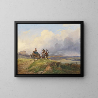 On the way back from the field work - Joseph Altenkopf — framed artwork on a wall