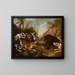 the dogs fighting bears - Joseph Anton Harzath — framed artwork on a wall