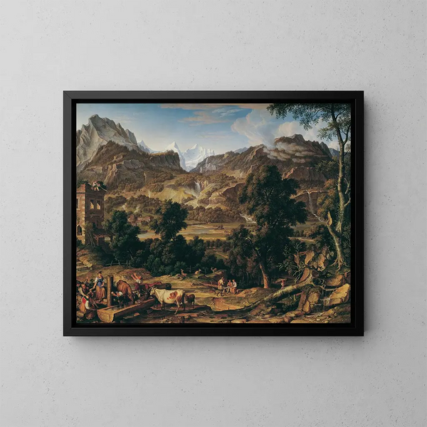 L'Oberland bernois - Joseph Anton Koch — framed artwork on a wall