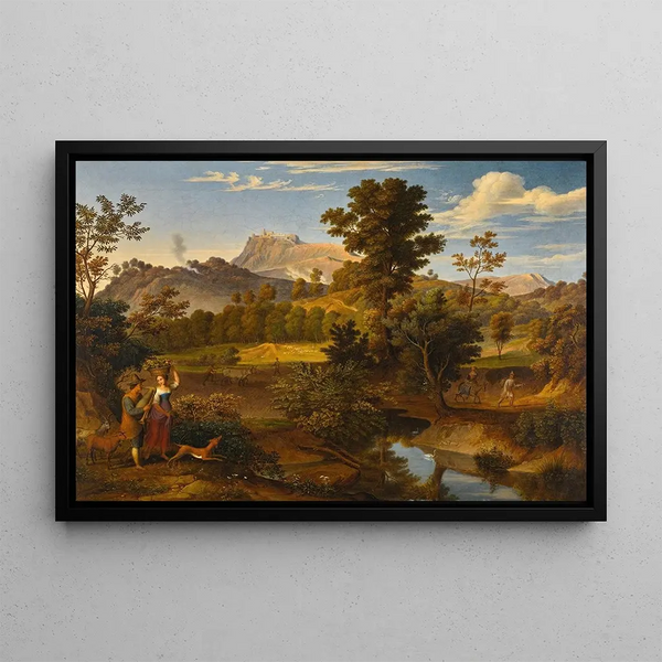 Landscape near Paliano - Joseph Anton Koch — framed artwork on a wall