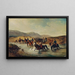 French cavalry in the horse basin - Joseph Anton Strassgschwandtner — framed artwork on a wall