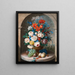 a still life of flowers in the style of 17th-century Dutch artists The Saint-Étienne Cathedral in the distance - Joseph August Satory — framed artwork on a wall