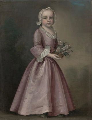 Joseph Badger - Little Girl Holding Flowers.webp