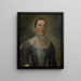 Portrait painting of Mary Croswell - Joseph Badger — framed artwork on a wall