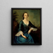 Portrait of Sarah Larrabee Even - Joseph Badger — framed artwork on a wall
