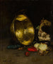 a copper pot with garlic and onions - Joseph Bail — artwork view