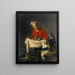 Young apprentice with puppies and kittens - Joseph Bail — framed artwork on a wall