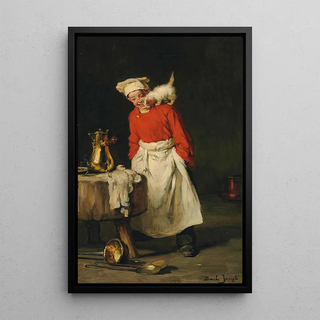Taking a Break - Joseph Bail — framed artwork on a wall