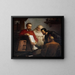 Plantin presents a copy of the Biblia Regia to Arias Montanus - Joseph Bellemans — framed artwork on a wall