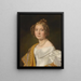 Portrait of a Young Woman in a White Dress - Joseph Bernhardt — framed artwork on a wall