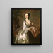 Portrait of Mrs. John Pigott - Joseph Blackburn — framed artwork on a wall