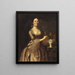 Portrait of a Woman - Joseph Blackburn — framed artwork on a wall