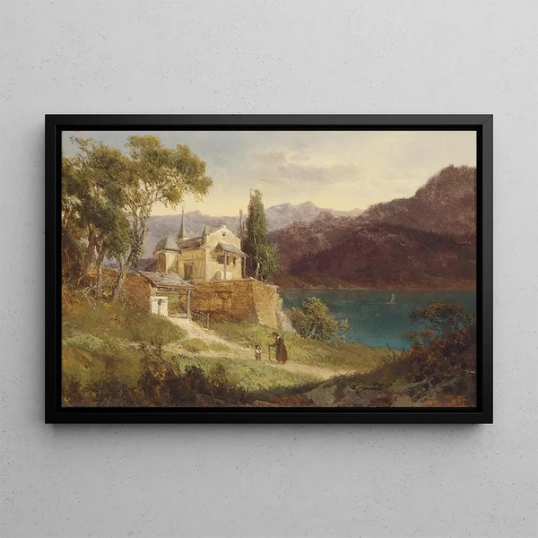 Maria Loretto at Wörthersee - Joseph Brunner — framed artwork on a wall