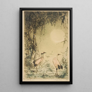 Tropical Moon - Joseph C. Claghorn — framed artwork on a wall