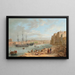 HMS Champion moored off Fort St Angelo La Valette Malta - Joseph Cartwright — framed artwork on a wall