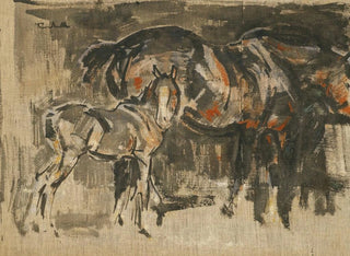 Mare and Foal - Joseph Crawhall — artwork view