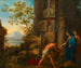 Thésée trouve l'épée de son père Égée sous la roche - Joseph Dorffmeister — artwork view