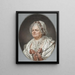 Portrait of the artist's mother - Joseph Ducreux — framed artwork on a wall
