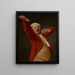 Self-portrait yawning - Joseph Ducreux — framed artwork on a wall