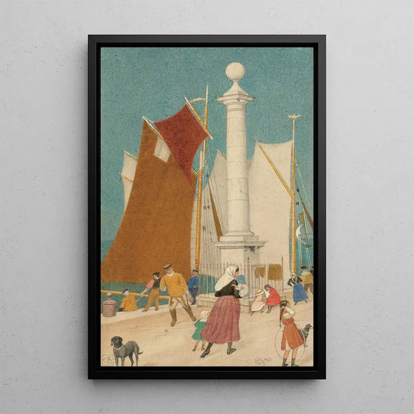 Calais - Joseph Edward Southall — framed artwork on a wall