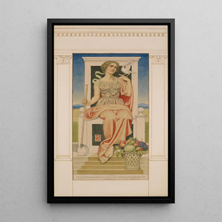 Figure of Peace - Joseph Edward Southall — framed artwork on a wall
