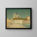 Notre-Dame et la Seine - Joseph Edward Southall — framed artwork on a wall