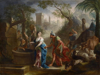 Rebecca and Eleazar at the well - Joseph Esperlin — artwork view